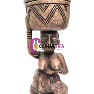 Ajere Ifa for Sale – 17" Tall Divination Bowl with 8" Diameter