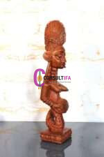 Yemoja Wood Statue – Hand Carved Yoruba Goddess Yemaya Sculpture