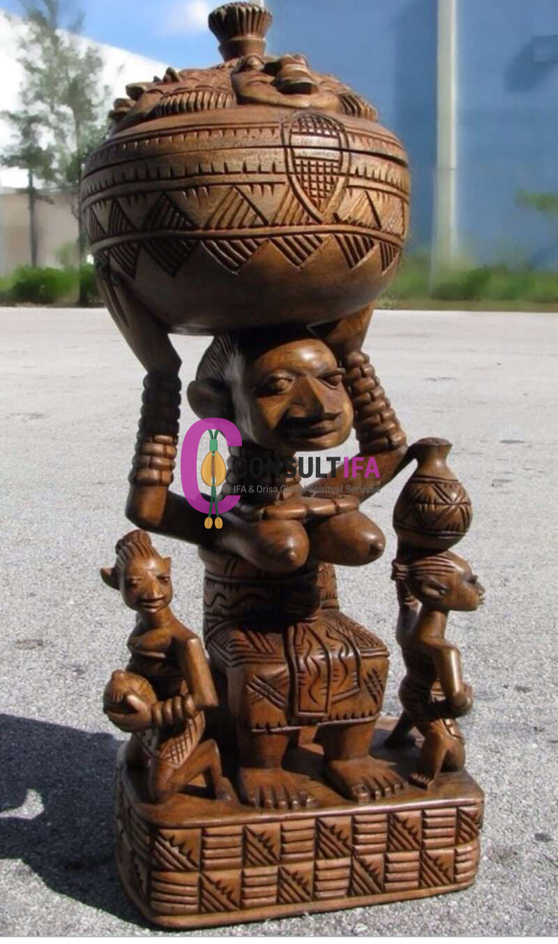 Ajere Ifa – Sacred Beaded Vessel for Ifa Rituals