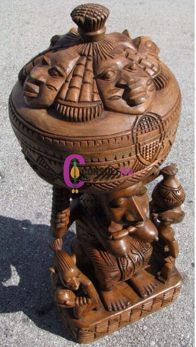 Ajere Ifa – Sacred Beaded Vessel for Ifa Rituals - Image 2