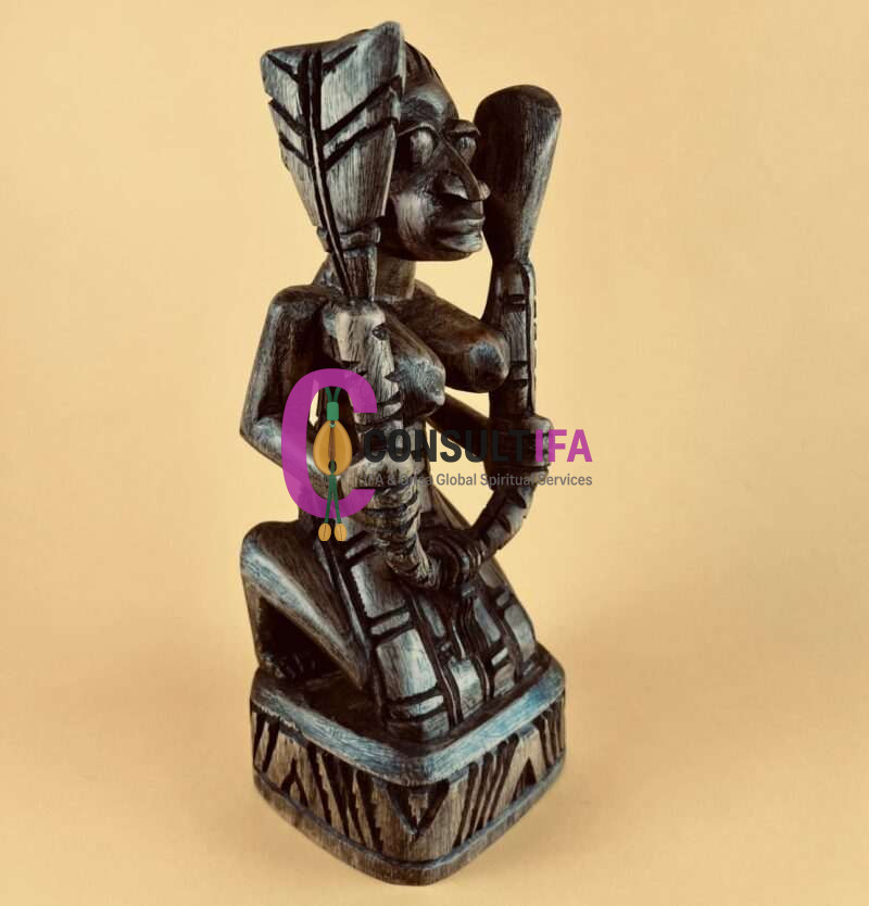 Orisha Oya Statue – Handmade Yoruba Goddess of Wind, Storm & Fertility Sculpture