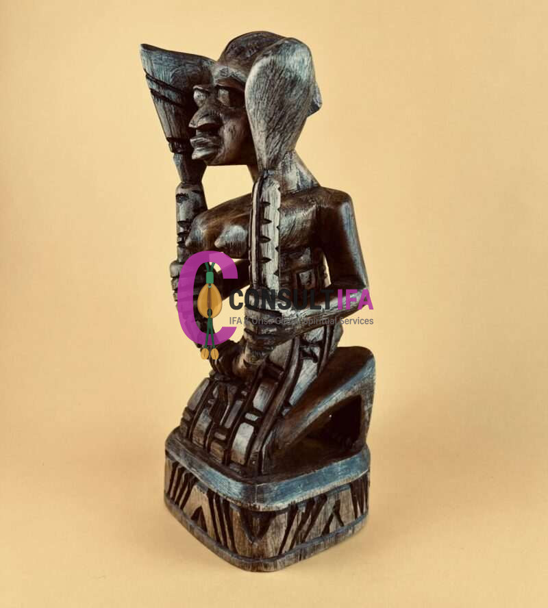 Orisha Oya Statue – Handmade Yoruba Goddess of Wind, Storm & Fertility Sculpture - Image 3