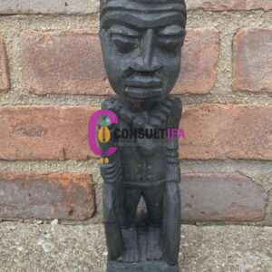 11-Inch Authentic Yoruba Ogun Statue – Hand-Carved Ogun Icon for Protection, Strength & Altar Use